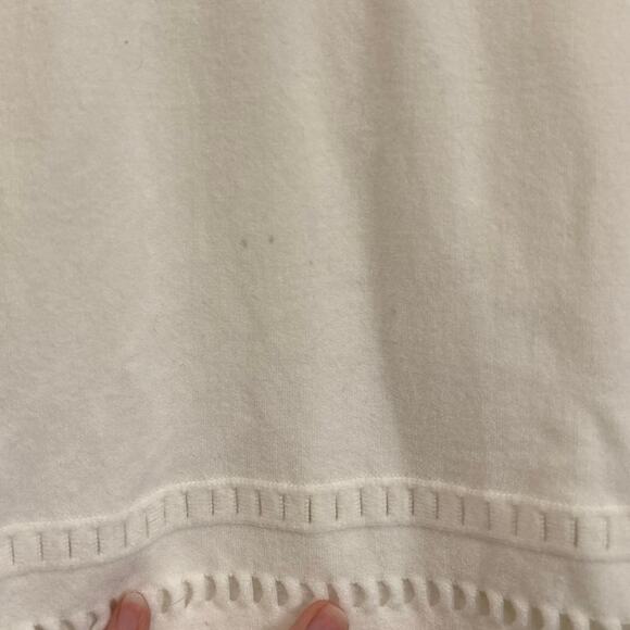 Maje Mufina Perforated Minimalist Luxury Sweater in Off-White – Size 1 (Small) - Picture 4 of 7